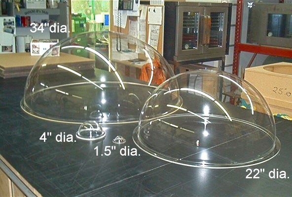 CLEAR PERSPEX ACRYLIC DOME 950mm Diameter WITH FLANGE 