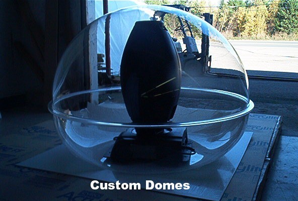 PERSPEX ACRYLIC DOME IN GREY TINT 923  WITH 20mm wide FLANGE 