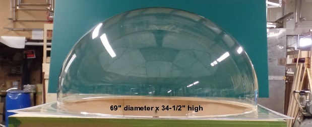 Clear Plastic Dome W/Black Base 10” Tall