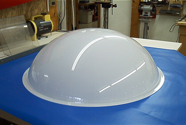 USA MADE 14" Hemisphere Acrylic Plastic Dome Bubble WINDOW Flange CLEAR White